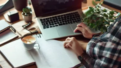 Freelancer trabalhando em um ambiente produtivo.