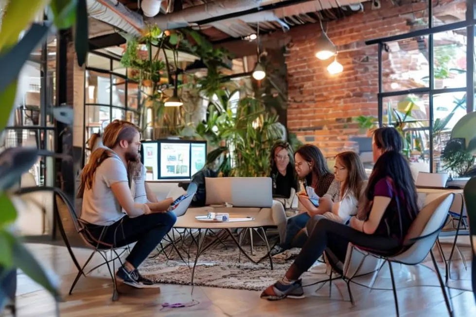 7 Estratégias para Aumentar a Rentabilidade do Seu Negócio Online em 2025 - Web Nômade Digital Grupo de nômades digitais trabalhando em conjunto para aumentar a rentabilidade de seus negócios online.