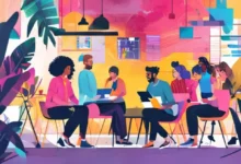 Indivíduos colaborando no espírito do empreendedorismo.