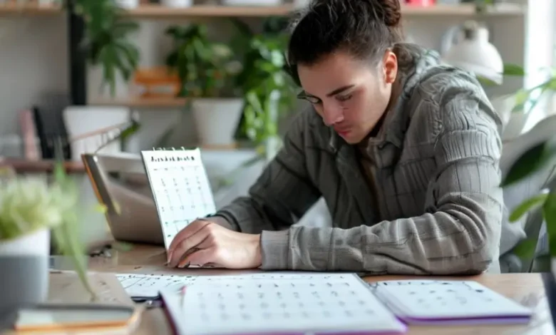 Profissional freelancer trabalhando em um escritório arrumado.