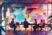 Nômades digitais trabalhando em ambientes inspiradores ao redor do mundo.