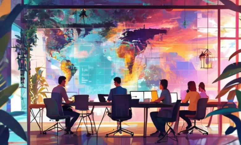 Nômades digitais trabalhando em ambientes inspiradores ao redor do mundo.