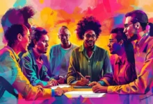 Mentores e mentorados em uma discussão dinâmica.