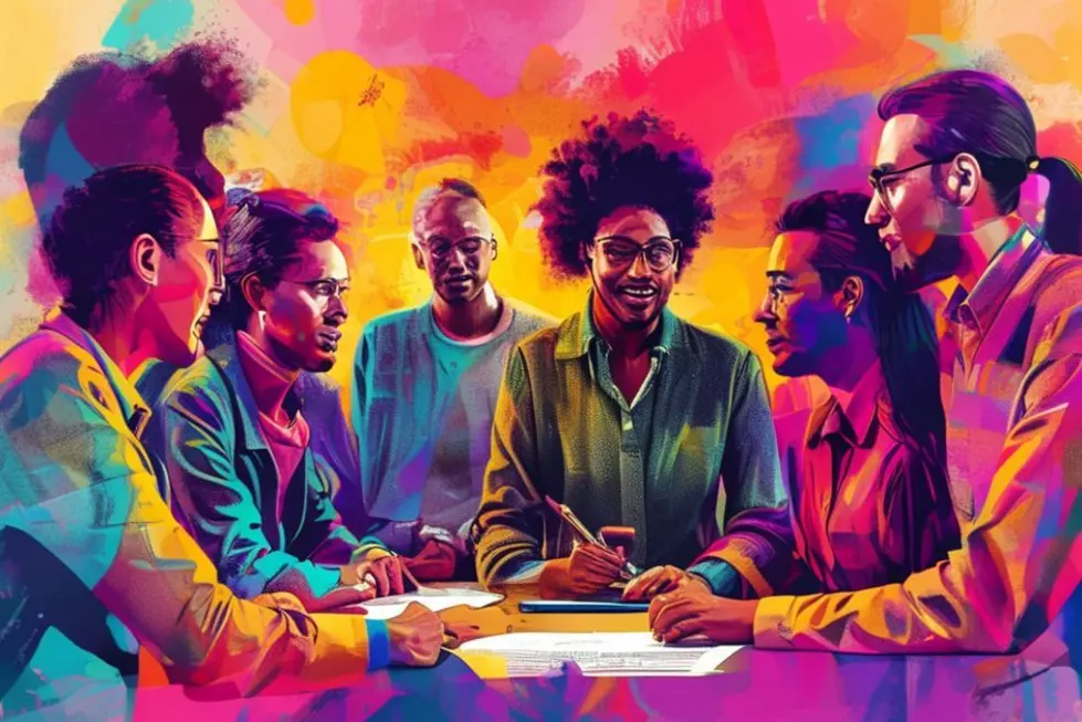 Mentores e mentorados em uma discussão dinâmica.