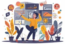 Celebrando o sucesso na conquista de novos clientes como freelancer.