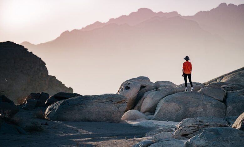 Como Escolher o Melhor Seguro Viagem para Nômades Digitais - Web Nômade Digital a person standing on top of a large rock