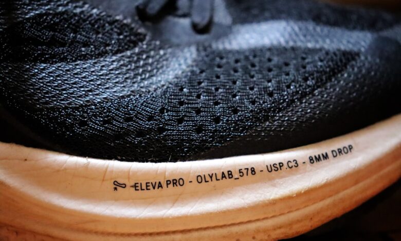 A close up of a shoe with a rubber sole