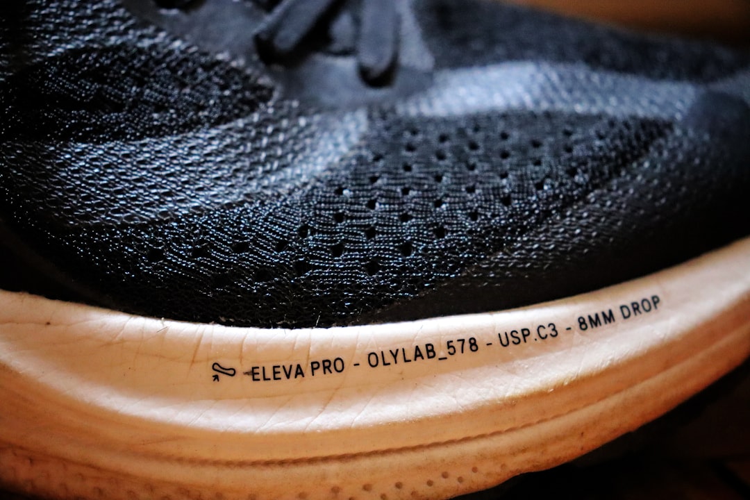 A close up of a shoe with a rubber sole