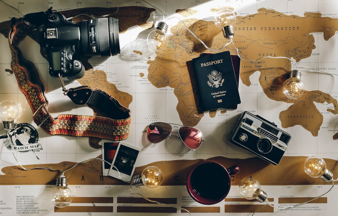 Como Utilizar o Minimalismo para Reduzir Custos em Viagens - Web Nômade Digital black DSLR camera near passport